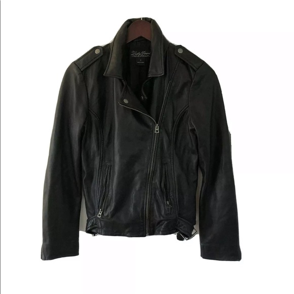Lucky Brand Jackets & Blazers - Lucky Brand Black Leather Moto jacket s